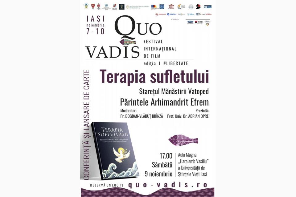 Lansarea cărții Terapia sufletului – Festivalul Internațional de Film „Quo Vadis”