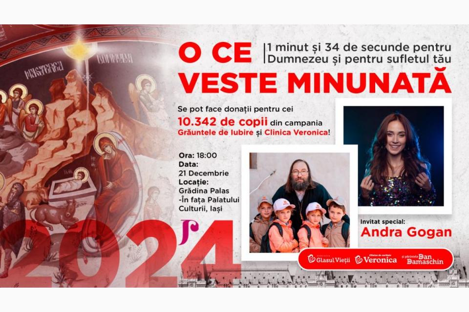 Evenimente care vor avea loc în Arhiepiscopia Iaşilor, în perioada 15–21 decembrie 2024