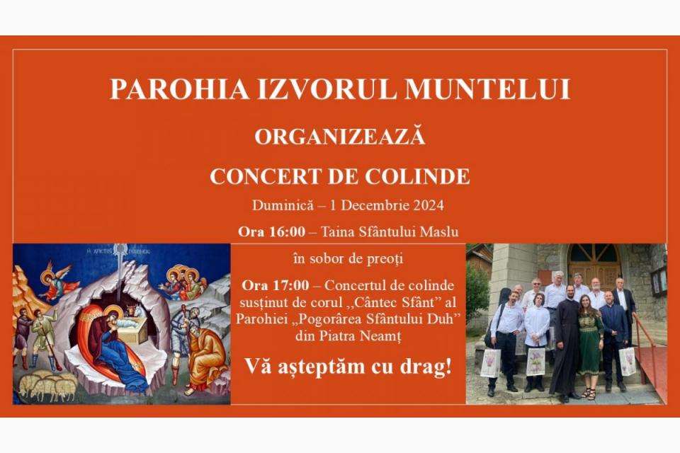 Evenimente care vor avea loc în Arhiepiscopia Iaşilor, în perioada 1–7 decembrie 2024
