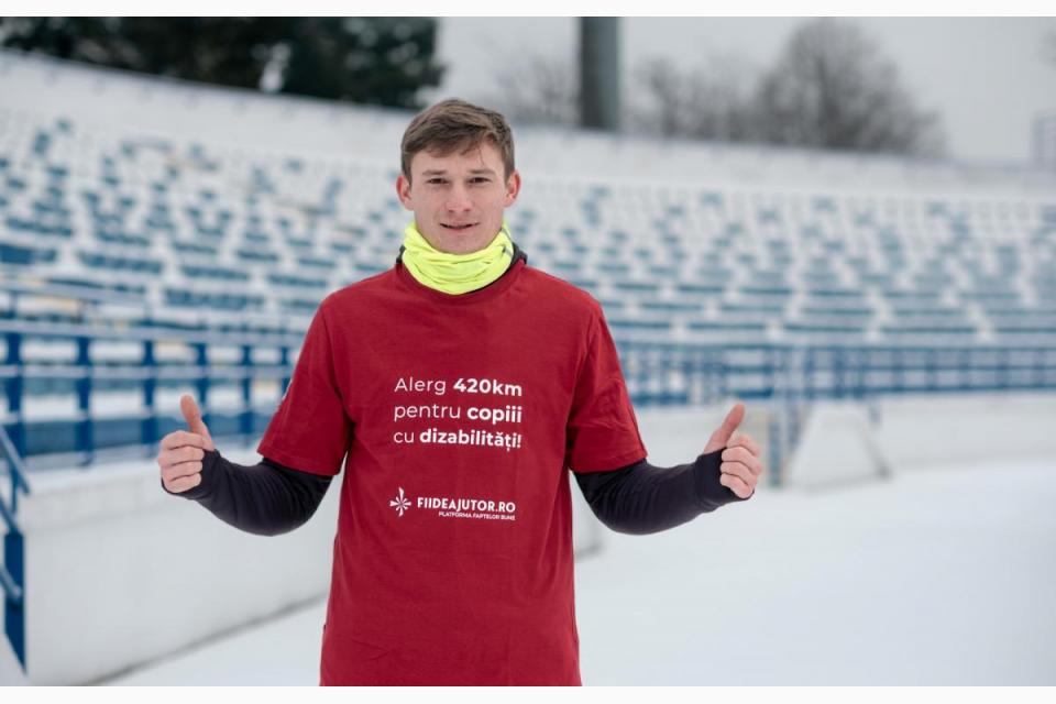 Adrian Șovea aleargă 420 km pentru copiii cu dizabilități pe Traseul Unirii
